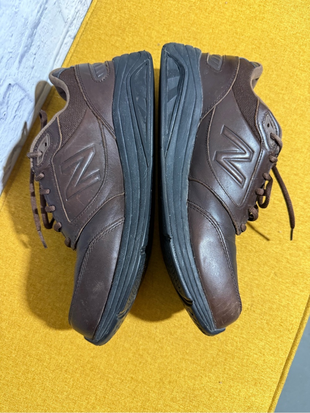 New Balance 928 Brown Leather Walking Shoes Men’s 9.5 WIDE 2E Comfort Rollbar - Picture 6 of 12